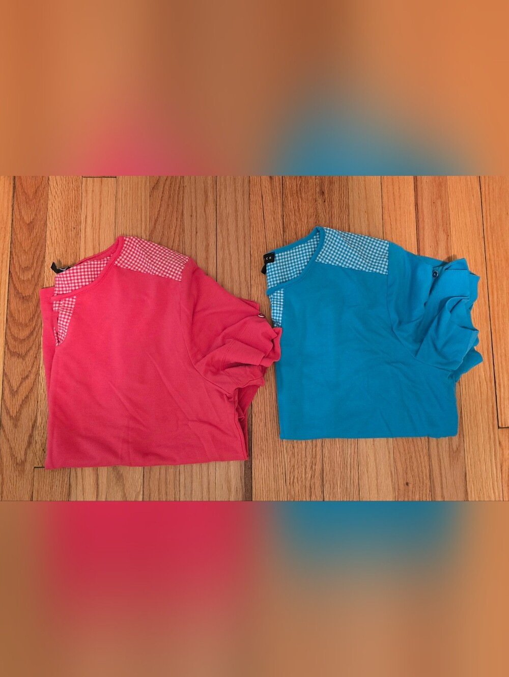 Womens T Shirt Set (2) Gingham